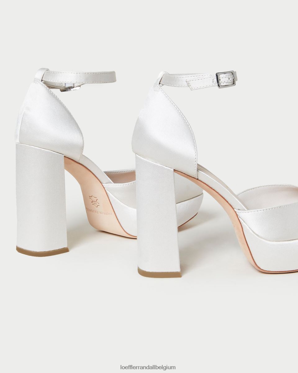chaussures Loeffler Randall plateforme fermée selina crème femmes 04V42L52