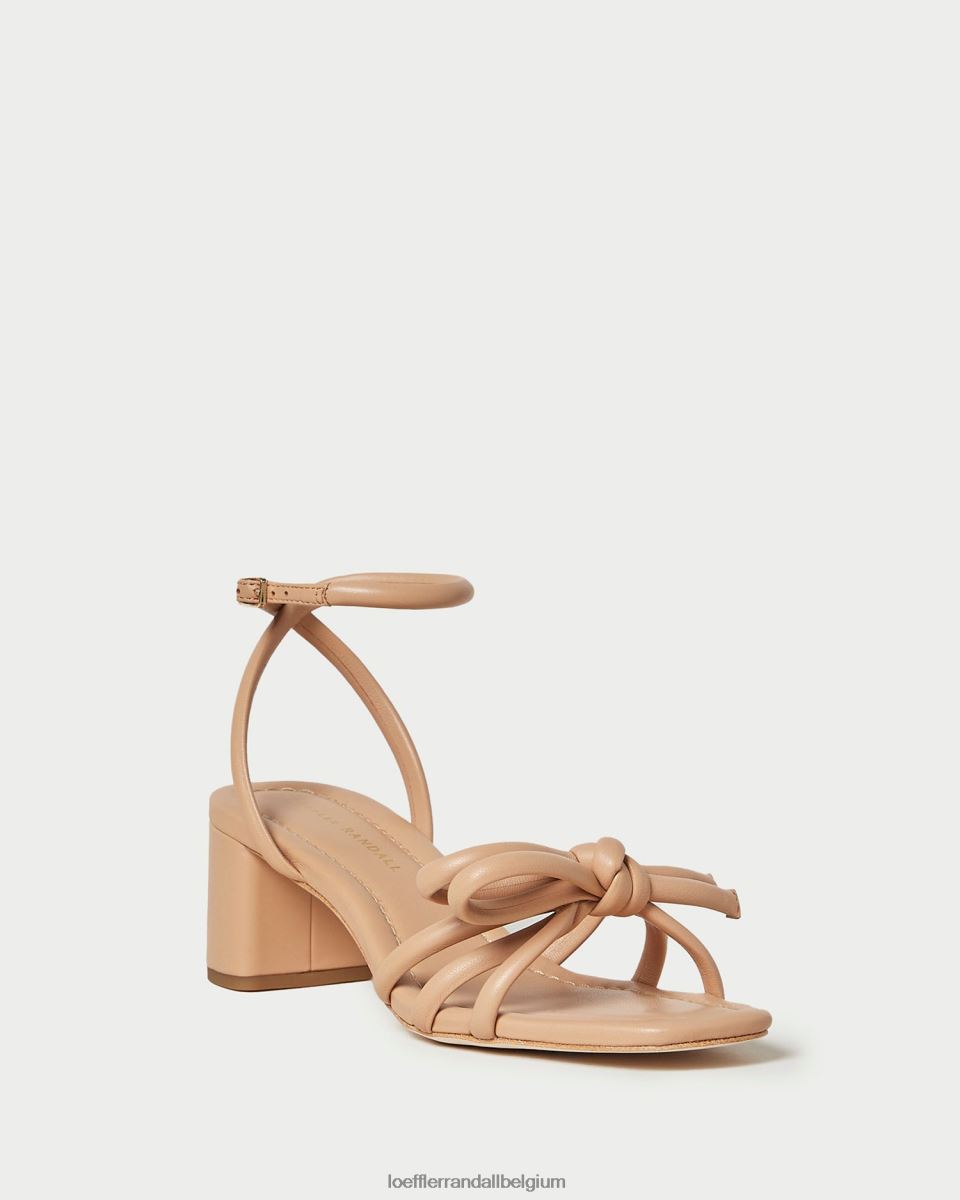 chaussures Loeffler Randall sandale mikel à nœud et talon dune femmes 04V42L19