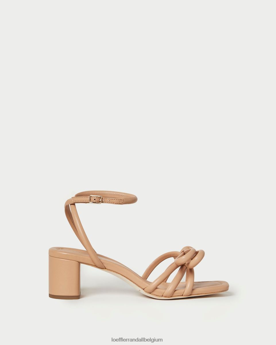 chaussures Loeffler Randall sandale mikel à nœud et talon dune femmes 04V42L19