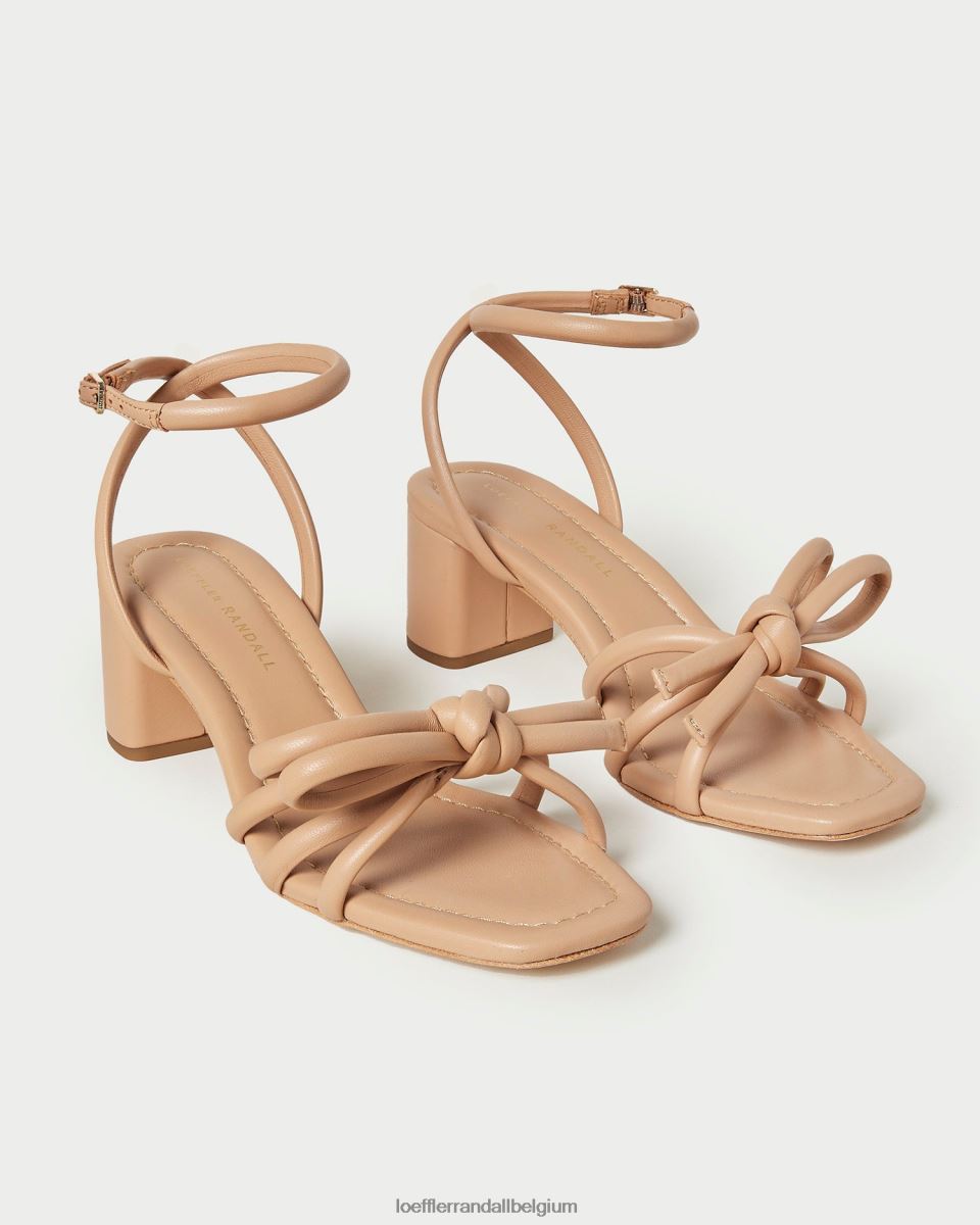 chaussures Loeffler Randall sandale mikel à nœud et talon dune femmes 04V42L19