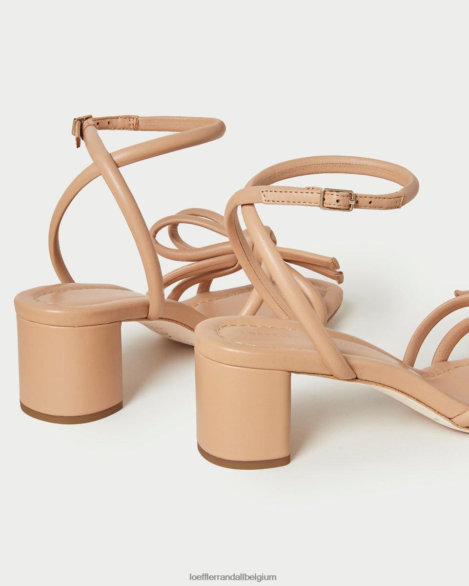 chaussures Loeffler Randall sandale mikel à nœud et talon dune femmes 04V42L19
