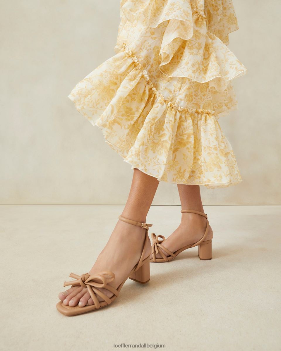 chaussures Loeffler Randall sandale mikel à nœud et talon dune femmes 04V42L19