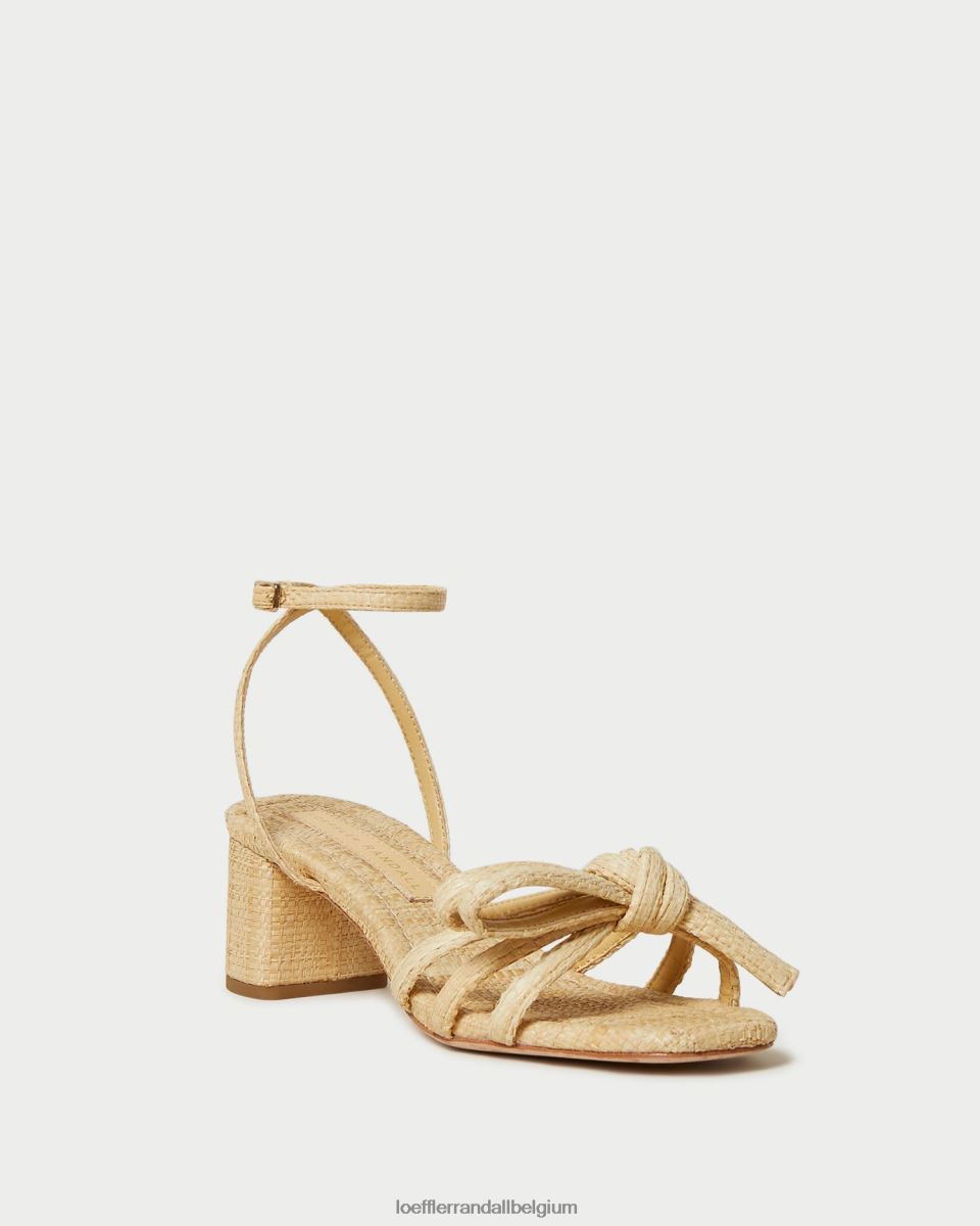 chaussures Loeffler Randall sandale mikel à nœud et talon naturel femmes 04V42L29