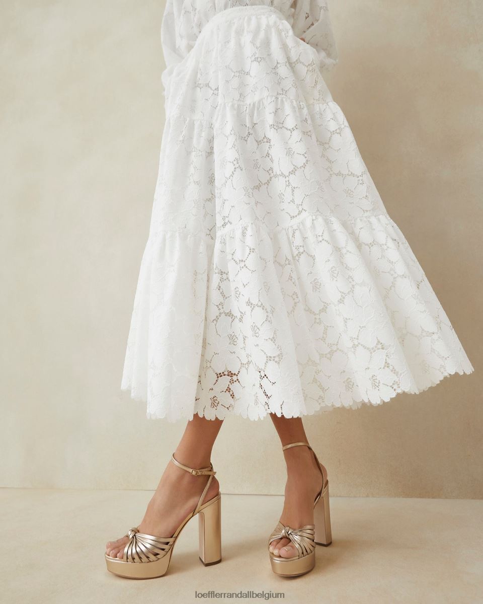 chaussures Loeffler Randall sandale à plateforme à nœud rivka Champagne femmes 04V42L27