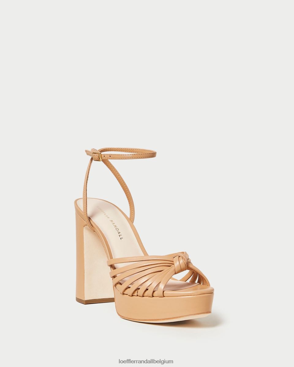 chaussures Loeffler Randall sandale à plateforme à nœud rivka dune femmes 04V42L39