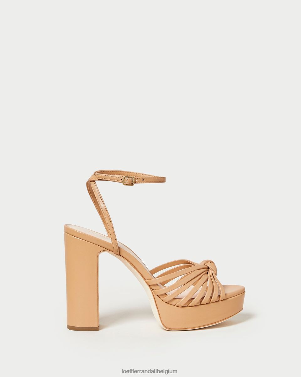 chaussures Loeffler Randall sandale à plateforme à nœud rivka dune femmes 04V42L39