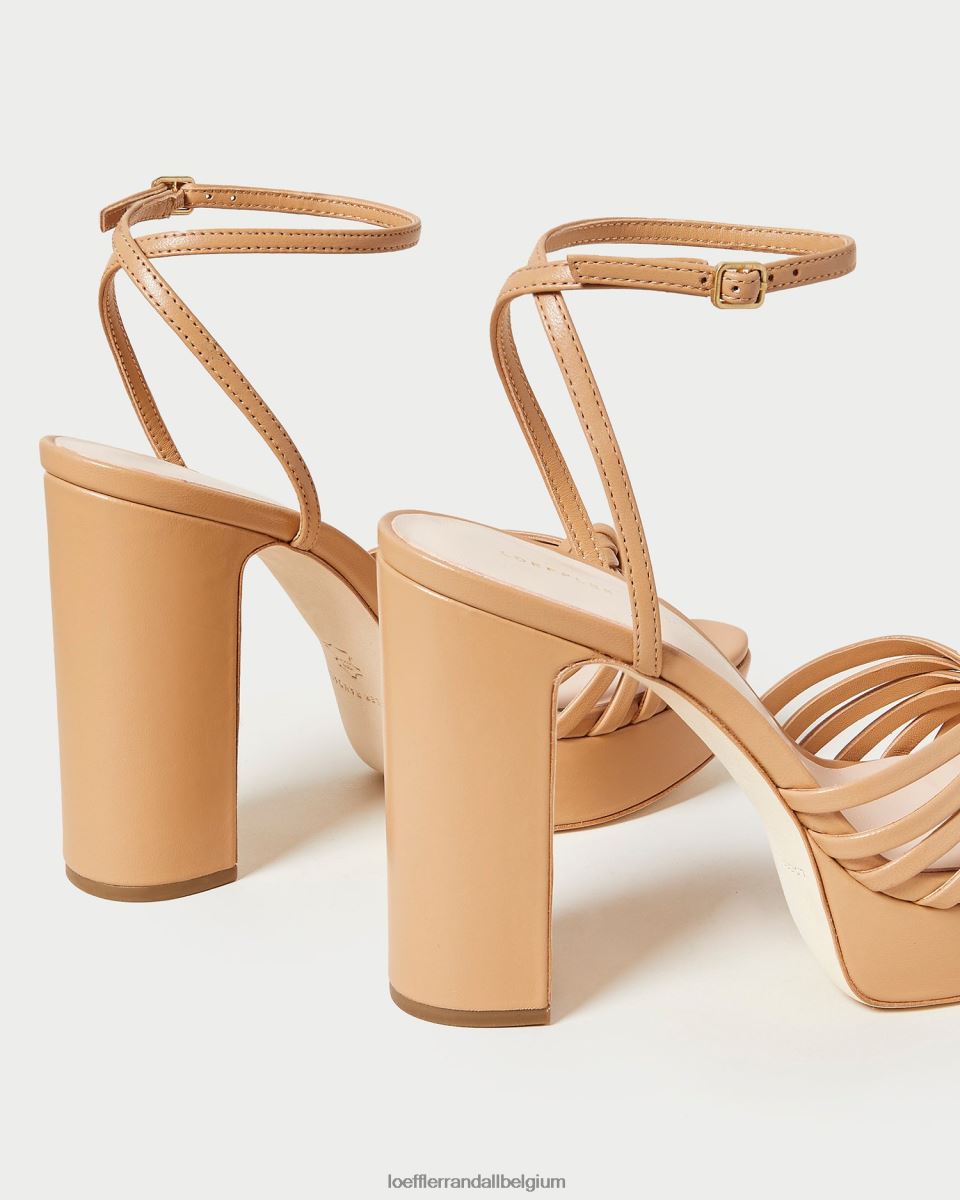 chaussures Loeffler Randall sandale à plateforme à nœud rivka dune femmes 04V42L39
