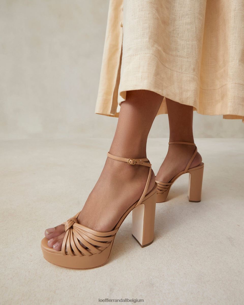 chaussures Loeffler Randall sandale à plateforme à nœud rivka dune femmes 04V42L39