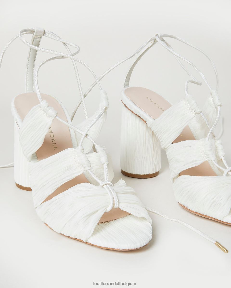 chaussures Loeffler Randall sandale plissée à lacets teresa perle femmes 04V42L83