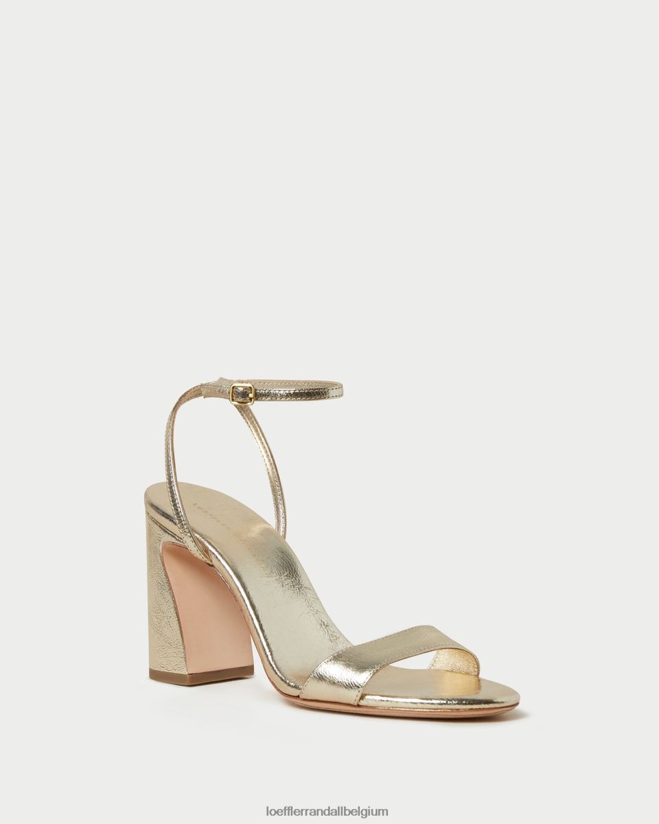 chaussures Loeffler Randall sandale à talon courbé malia Champagne femmes 04V42L50