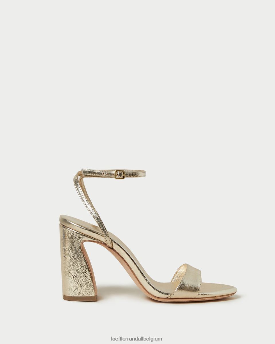 chaussures Loeffler Randall sandale à talon courbé malia Champagne femmes 04V42L50