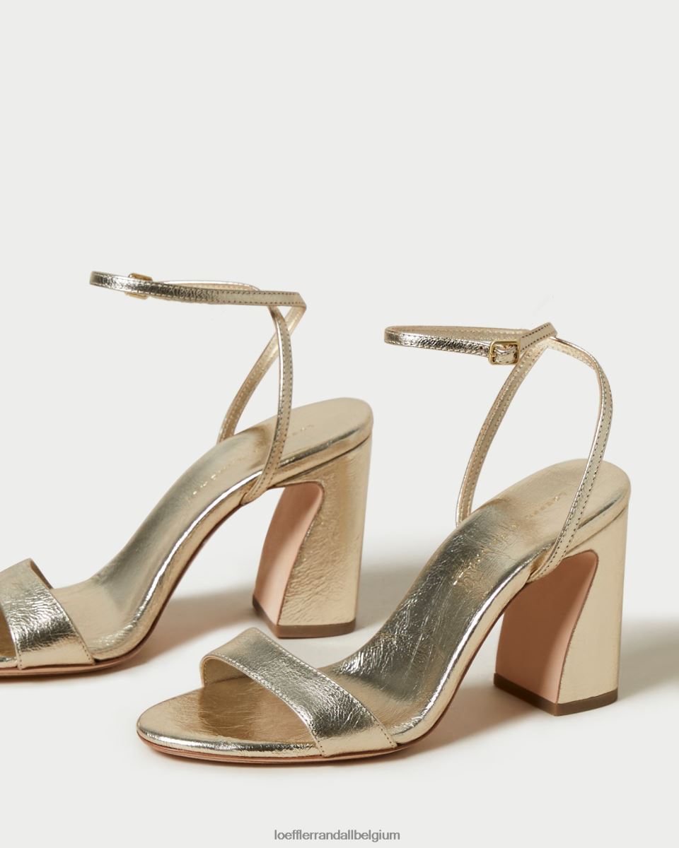 chaussures Loeffler Randall sandale à talon courbé malia Champagne femmes 04V42L50