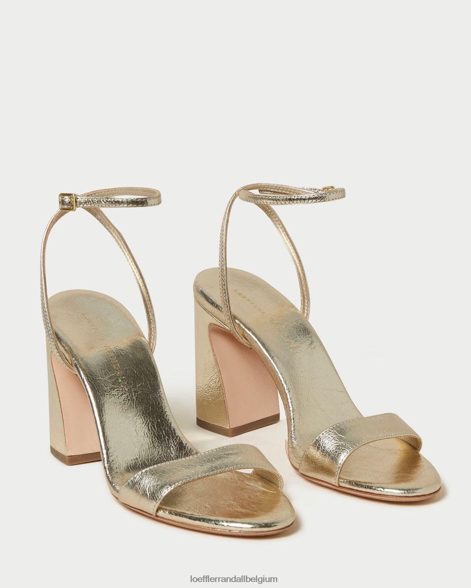 chaussures Loeffler Randall sandale à talon courbé malia Champagne femmes 04V42L50