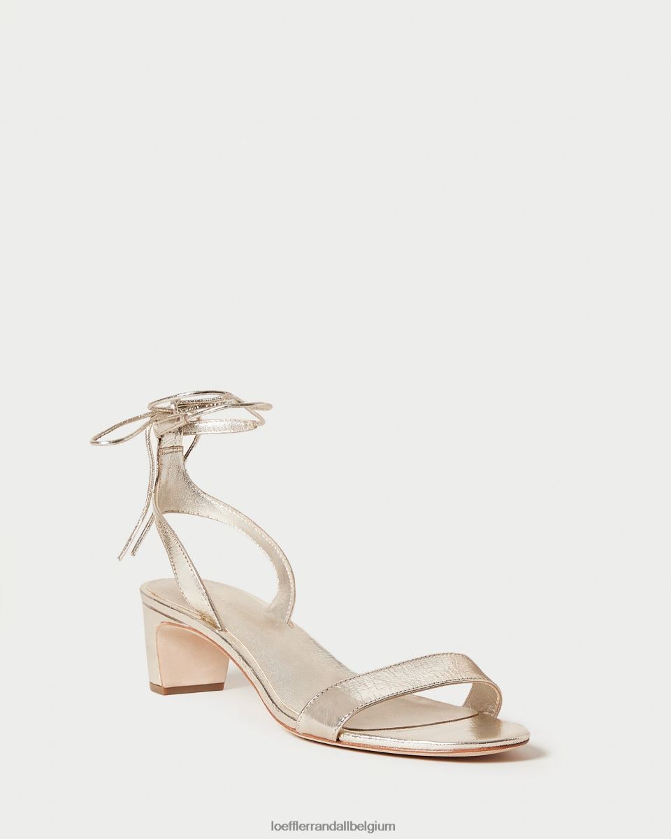 chaussures Loeffler Randall sandale à talon mi-haut jackie Champagne femmes 04V42L12