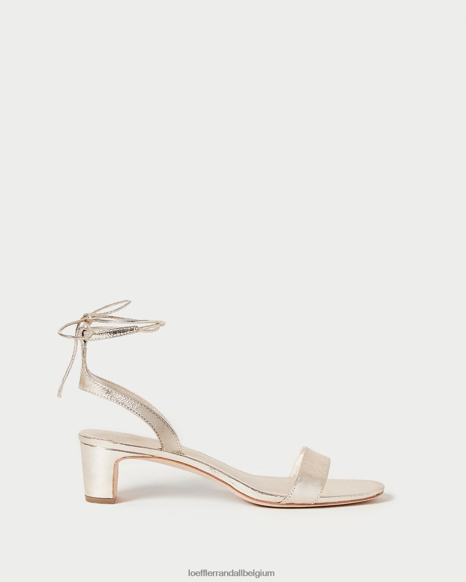 chaussures Loeffler Randall sandale à talon mi-haut jackie Champagne femmes 04V42L12