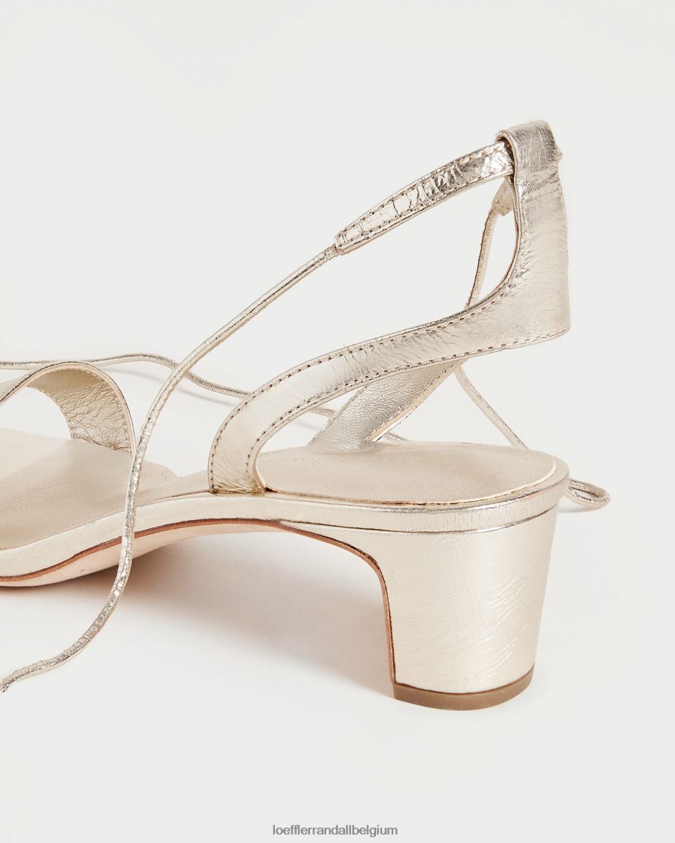 chaussures Loeffler Randall sandale à talon mi-haut jackie Champagne femmes 04V42L12