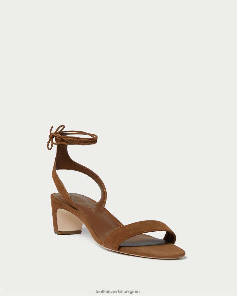 chaussures Loeffler Randall sandale à talon mi-haut jackie cacao femmes 04V42L87