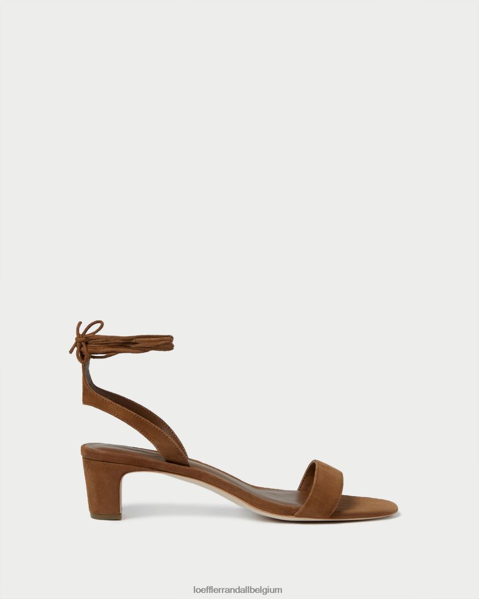 chaussures Loeffler Randall sandale à talon mi-haut jackie cacao femmes 04V42L87