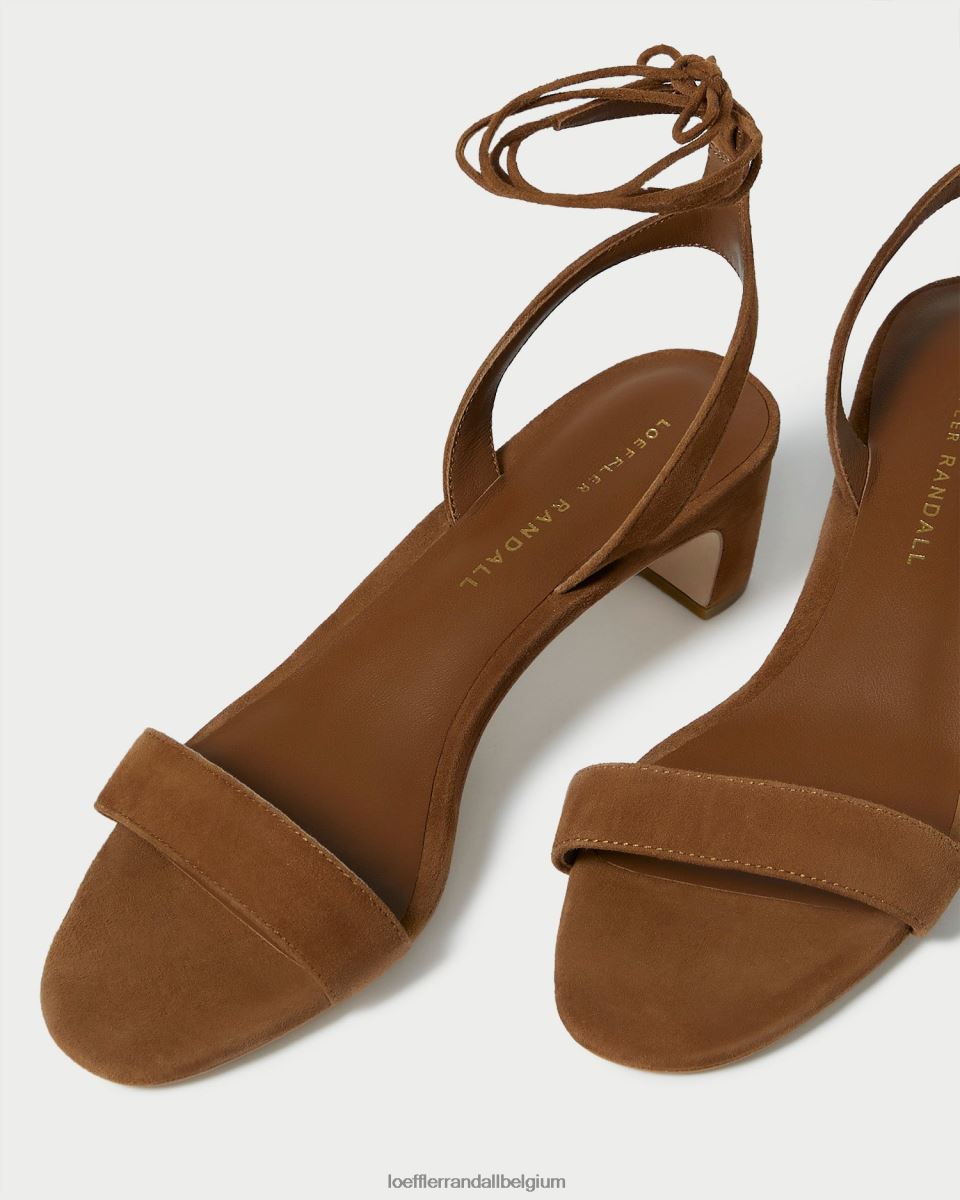 chaussures Loeffler Randall sandale à talon mi-haut jackie cacao femmes 04V42L87