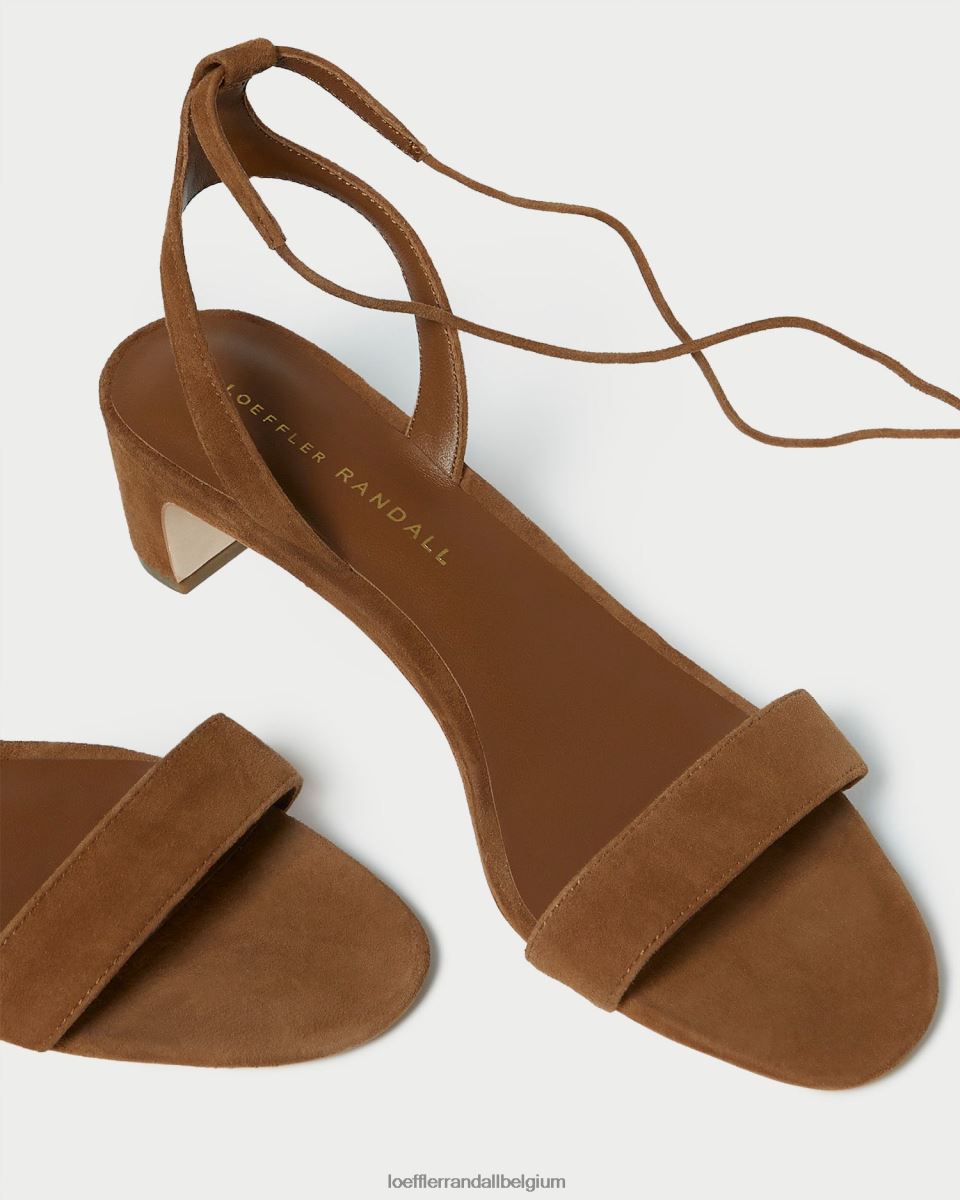 chaussures Loeffler Randall sandale à talon mi-haut jackie cacao femmes 04V42L87