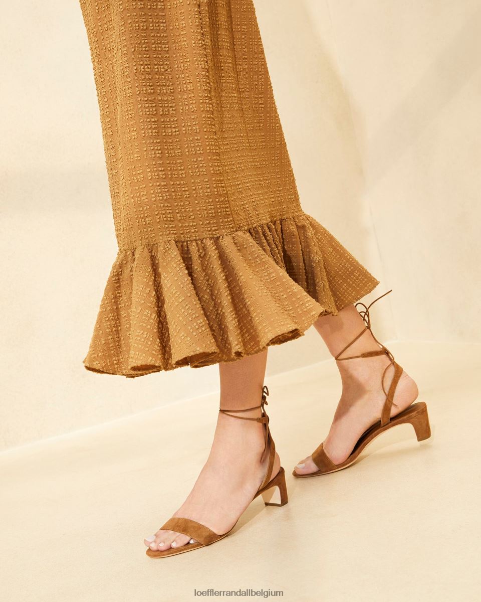 chaussures Loeffler Randall sandale à talon mi-haut jackie cacao femmes 04V42L87