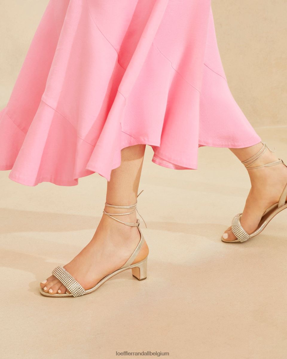 chaussures Loeffler Randall sandale à talon mi-haut jackie cappuccino femmes 04V42L70