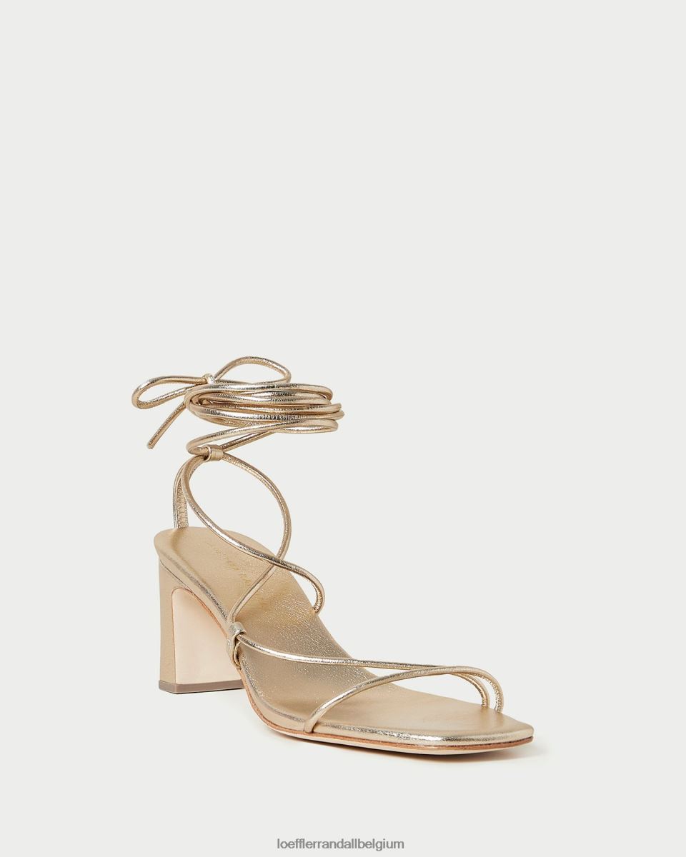 chaussures Loeffler Randall talon enroulé à la cheville cosette Champagne femmes 04V42L37