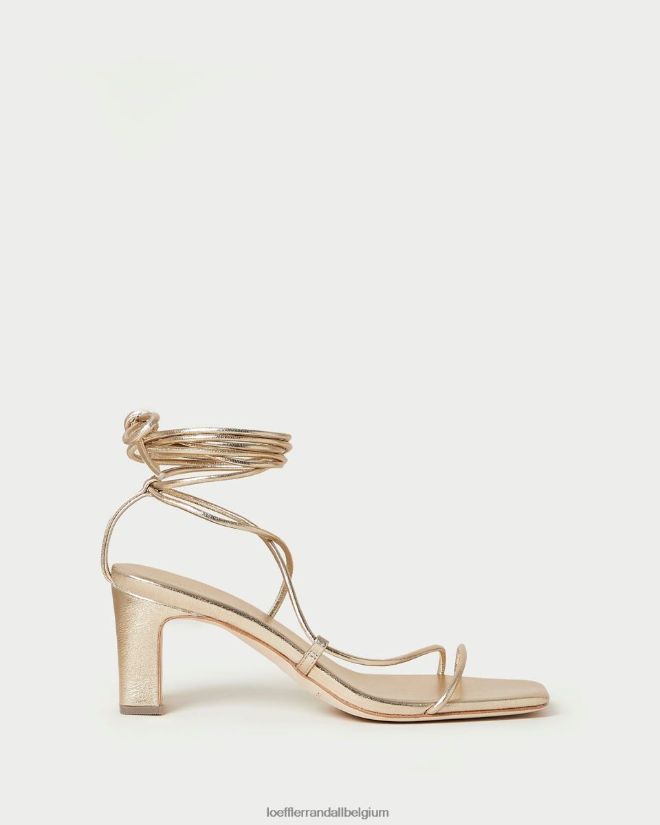 chaussures Loeffler Randall talon enroulé à la cheville cosette Champagne femmes 04V42L37