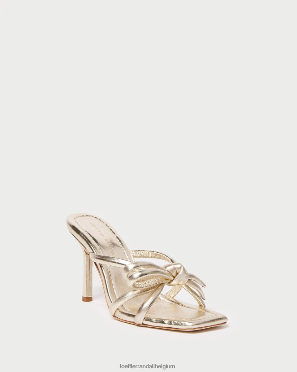 chaussures Loeffler Randall talon à nœud margi Champagne femmes 04V42L31