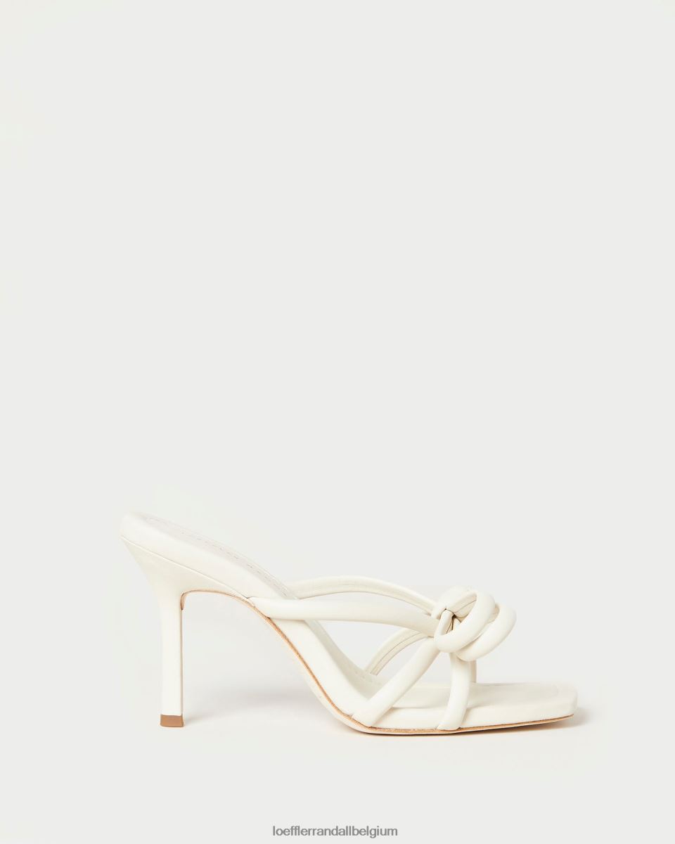 chaussures Loeffler Randall talon à nœud margi blanc optique femmes 04V42L44