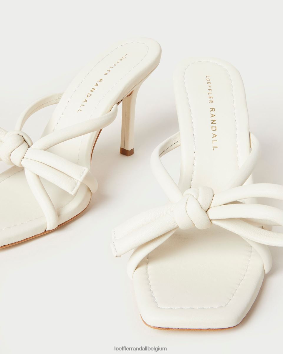 chaussures Loeffler Randall talon à nœud margi blanc optique femmes 04V42L44
