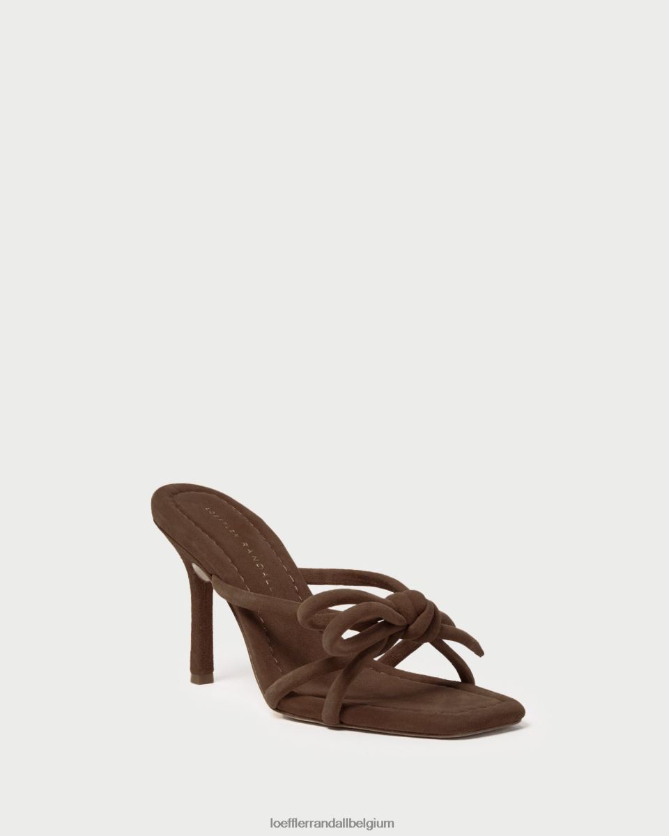 chaussures Loeffler Randall talon à nœud margi cacao femmes 04V42L46