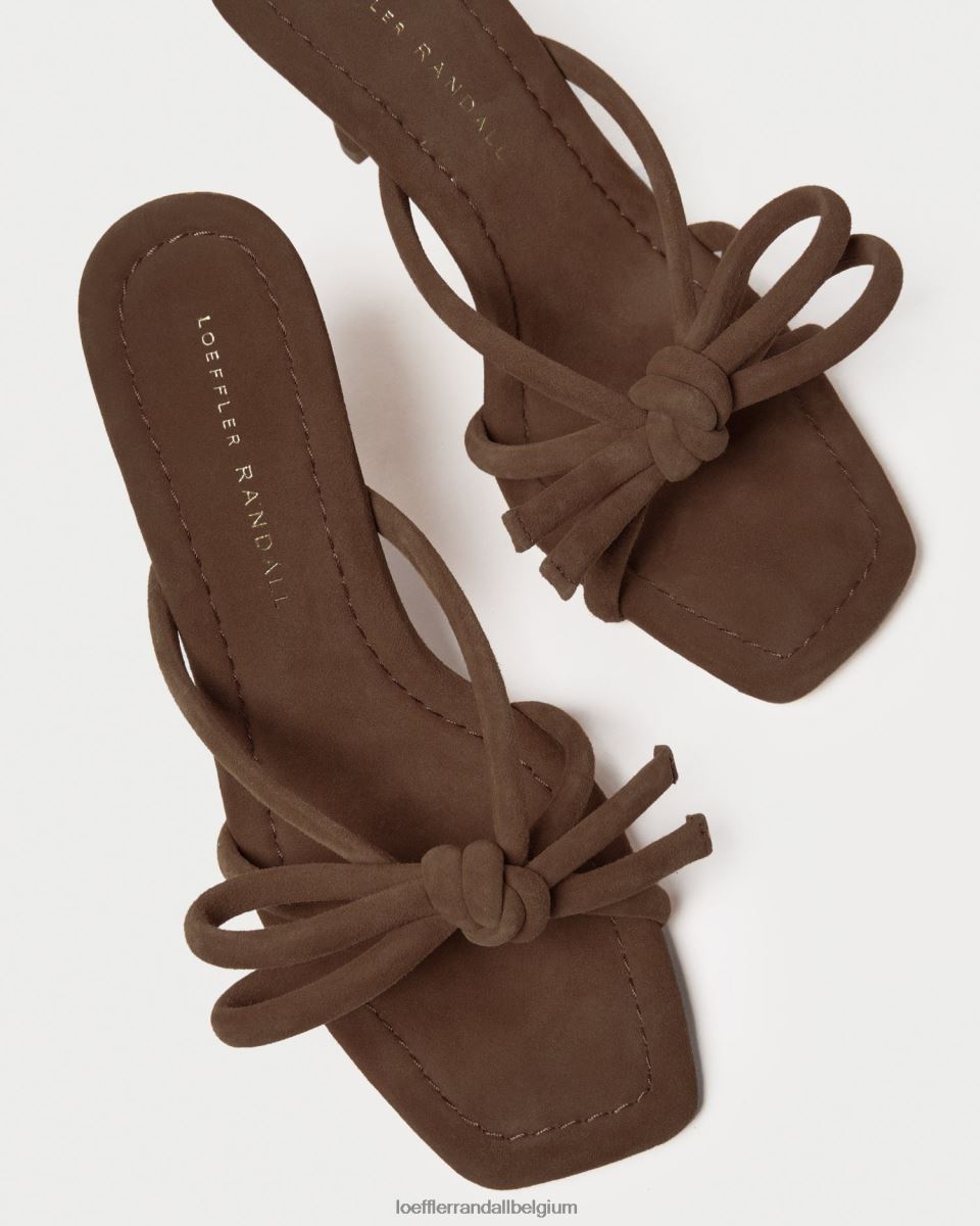 chaussures Loeffler Randall talon à nœud margi cacao femmes 04V42L46