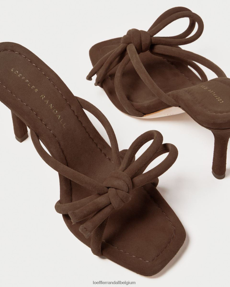 chaussures Loeffler Randall talon à nœud margi cacao femmes 04V42L46