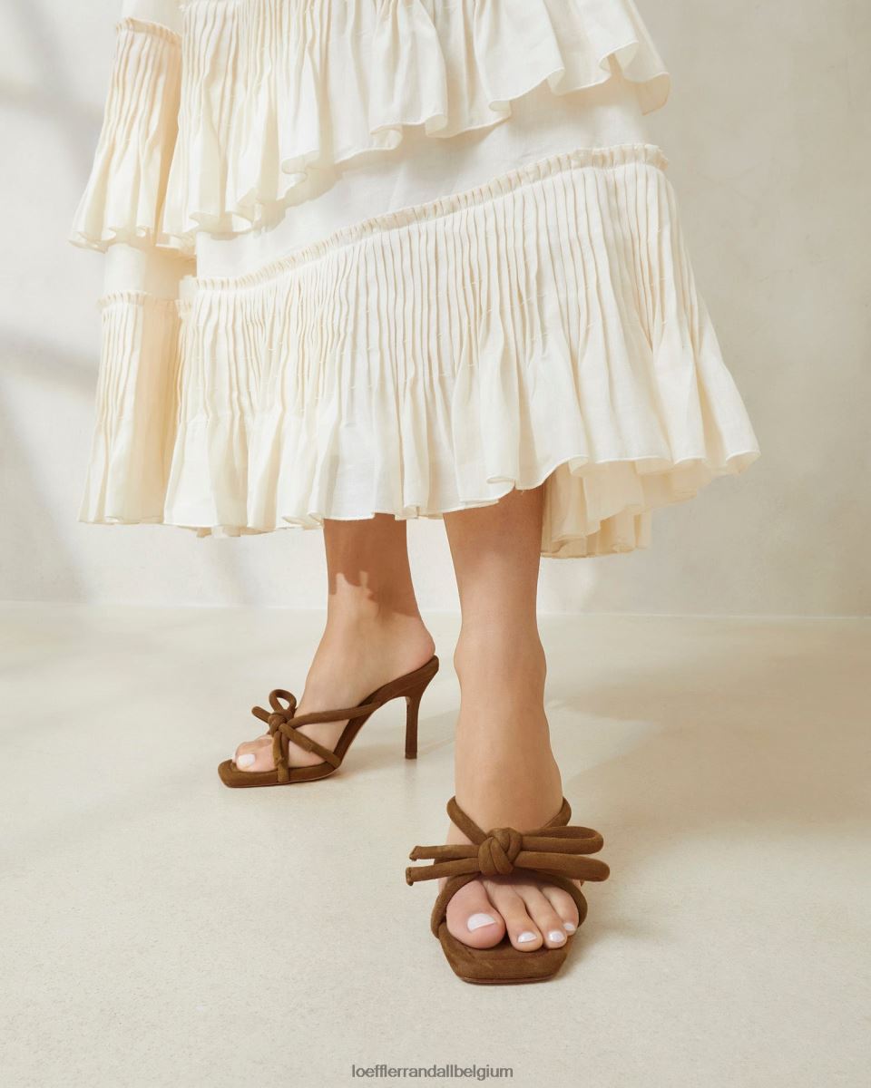 chaussures Loeffler Randall talon à nœud margi cacao femmes 04V42L46