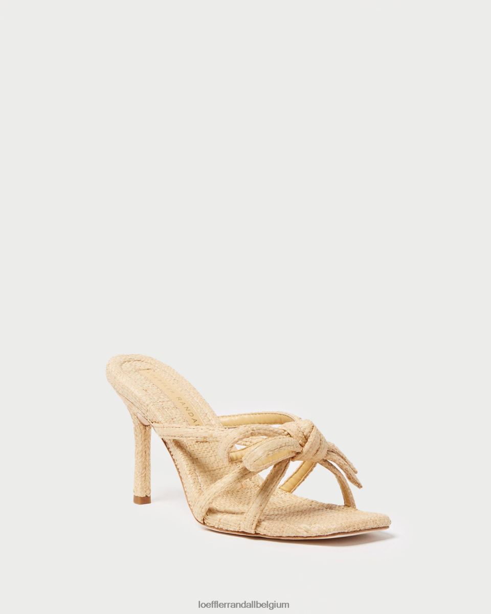 chaussures Loeffler Randall talon à nœud margi naturel femmes 04V42L35