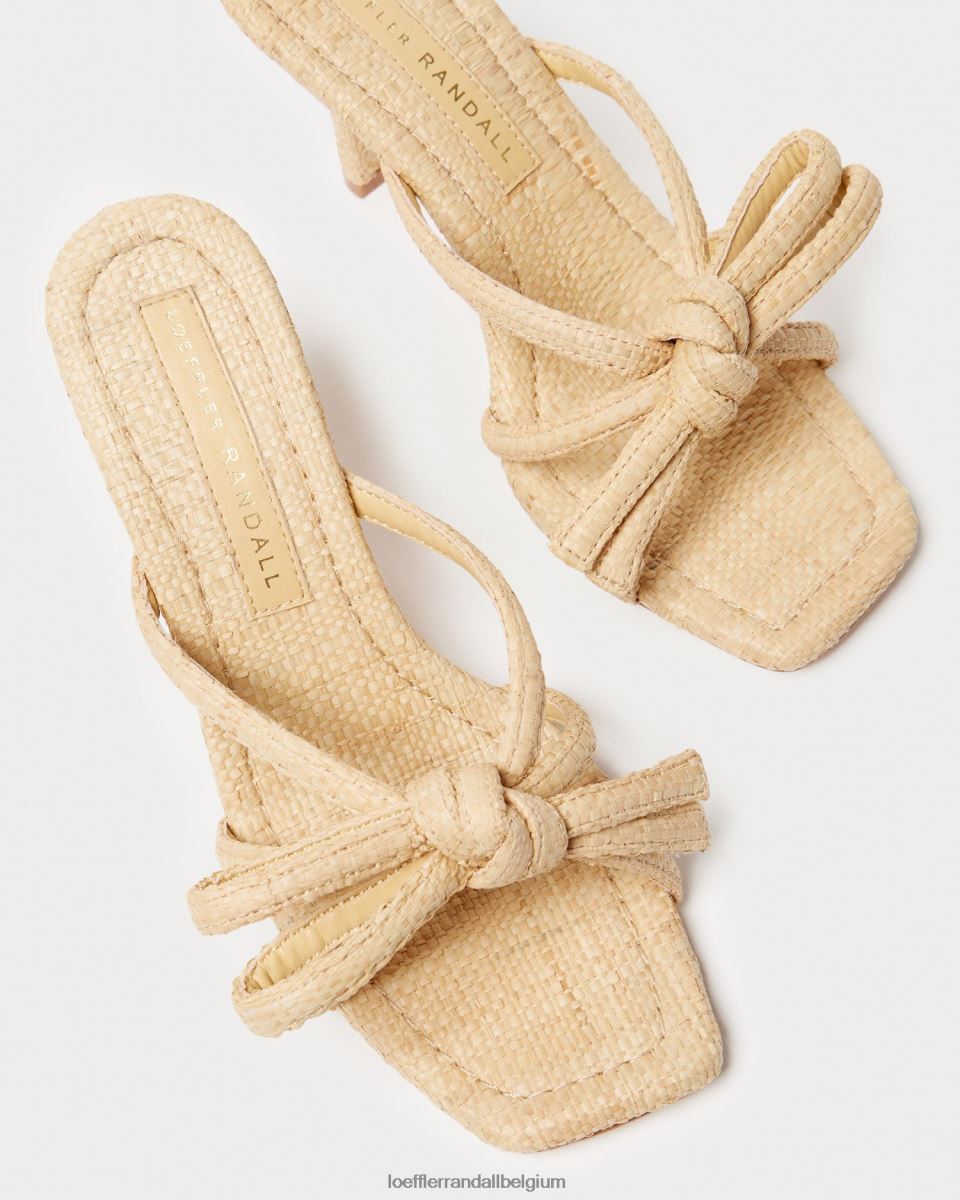 chaussures Loeffler Randall talon à nœud margi naturel femmes 04V42L35