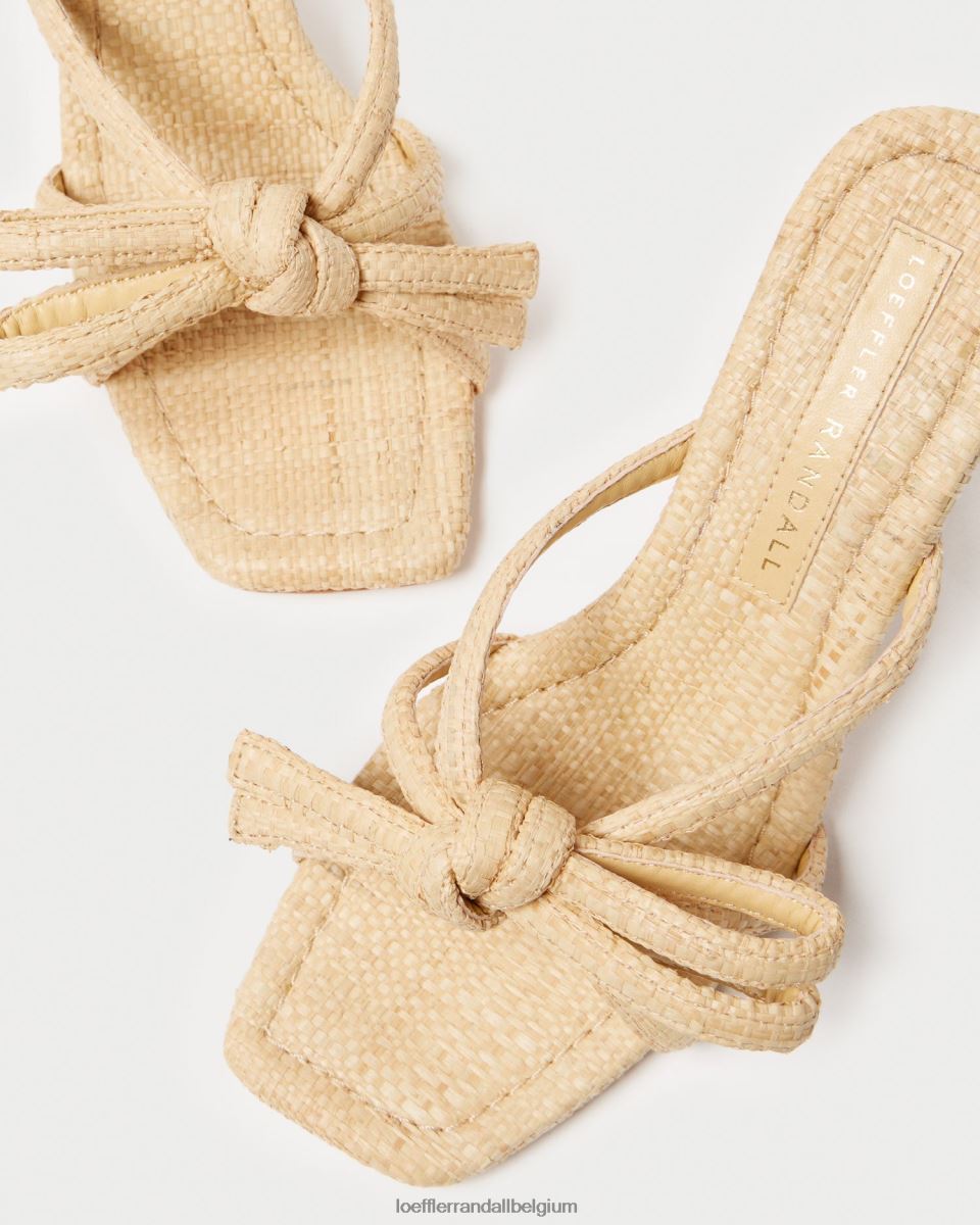 chaussures Loeffler Randall talon à nœud margi naturel femmes 04V42L35