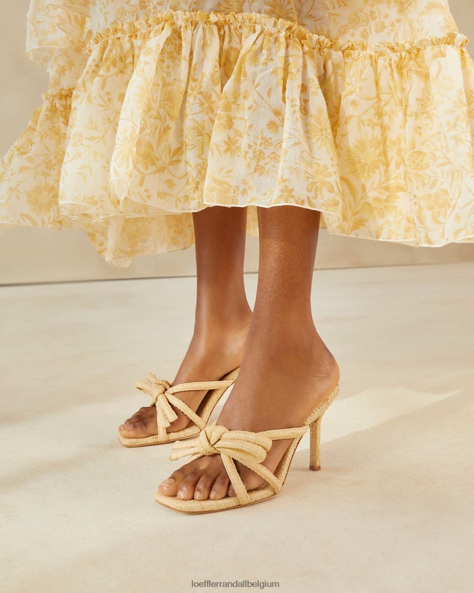 chaussures Loeffler Randall talon à nœud margi naturel femmes 04V42L35