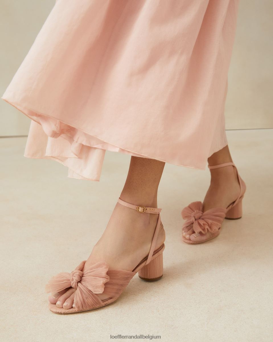 chaussures Loeffler Randall talon à nœud plissé dahlia beauté femmes 04V42L30