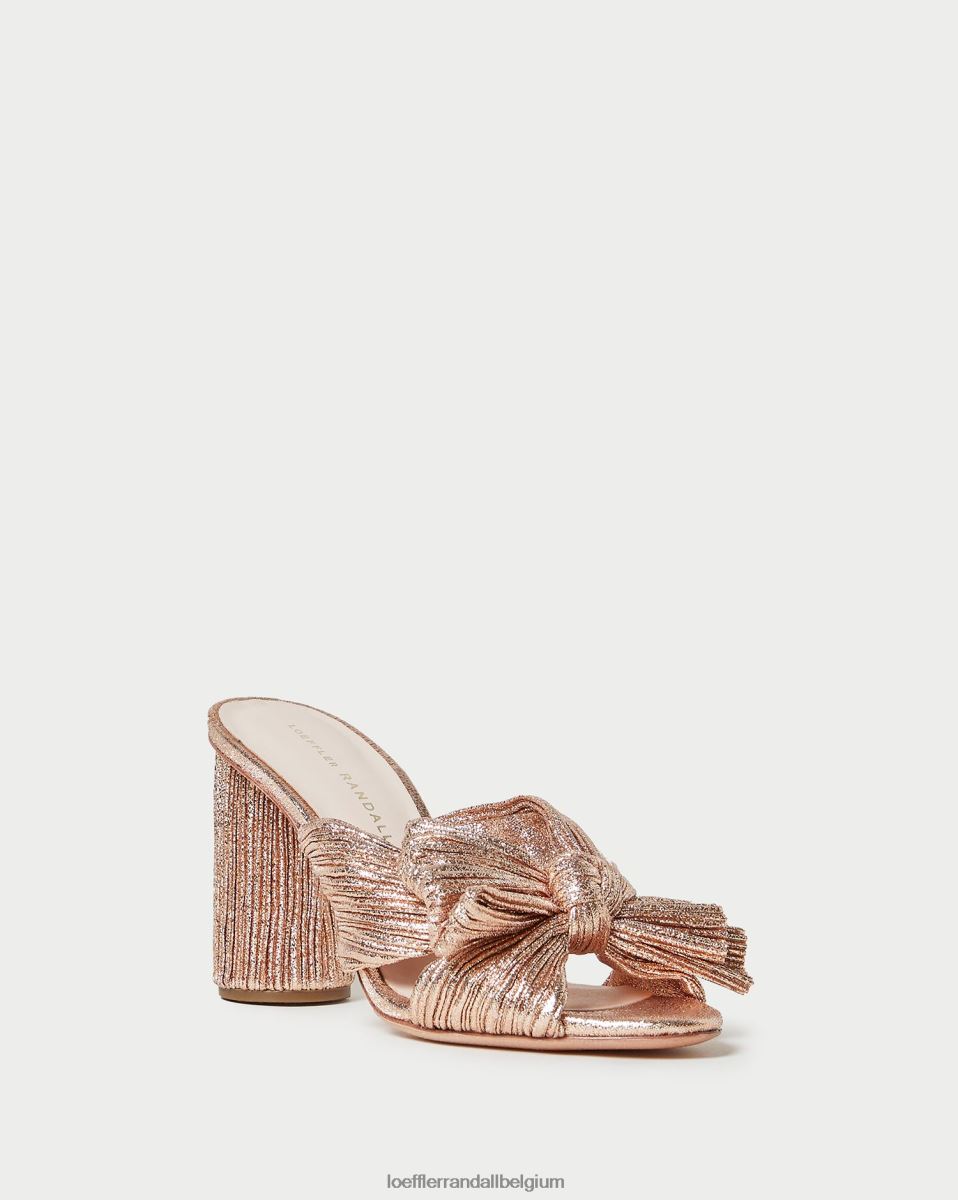 chaussures Loeffler Randall talon à nœud plissé dune femmes 04V42L76