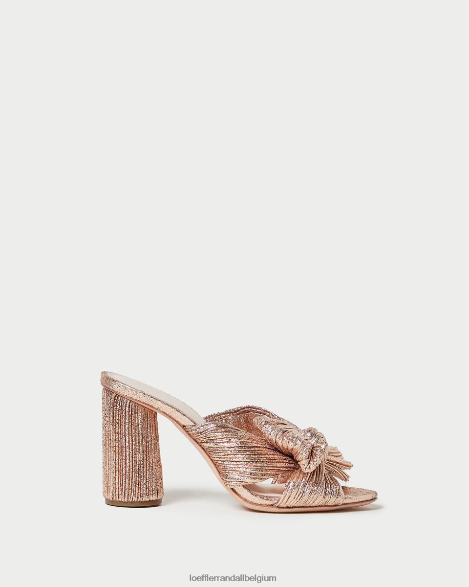 chaussures Loeffler Randall talon à nœud plissé dune femmes 04V42L76