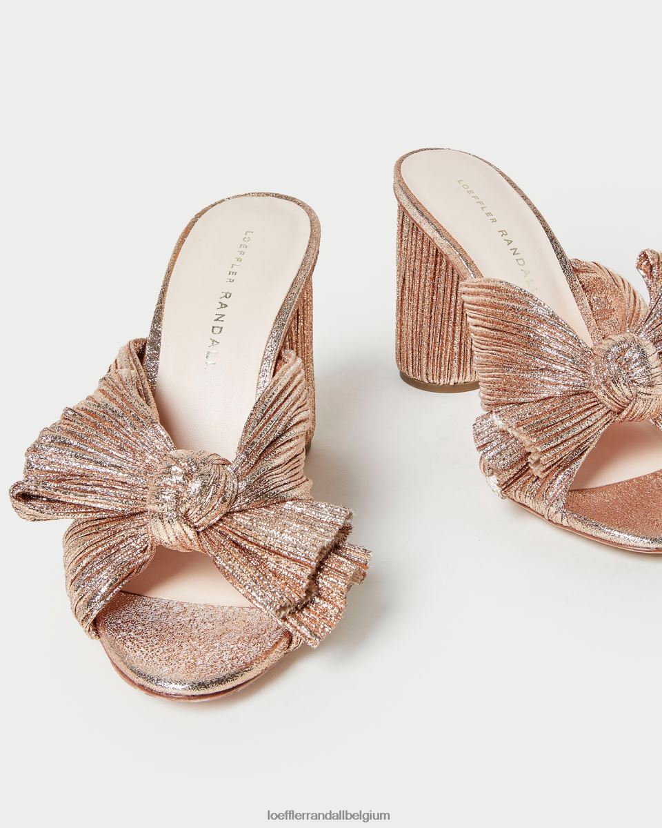 chaussures Loeffler Randall talon à nœud plissé dune femmes 04V42L76