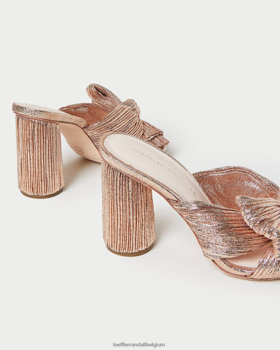 chaussures Loeffler Randall talon à nœud plissé dune femmes 04V42L76