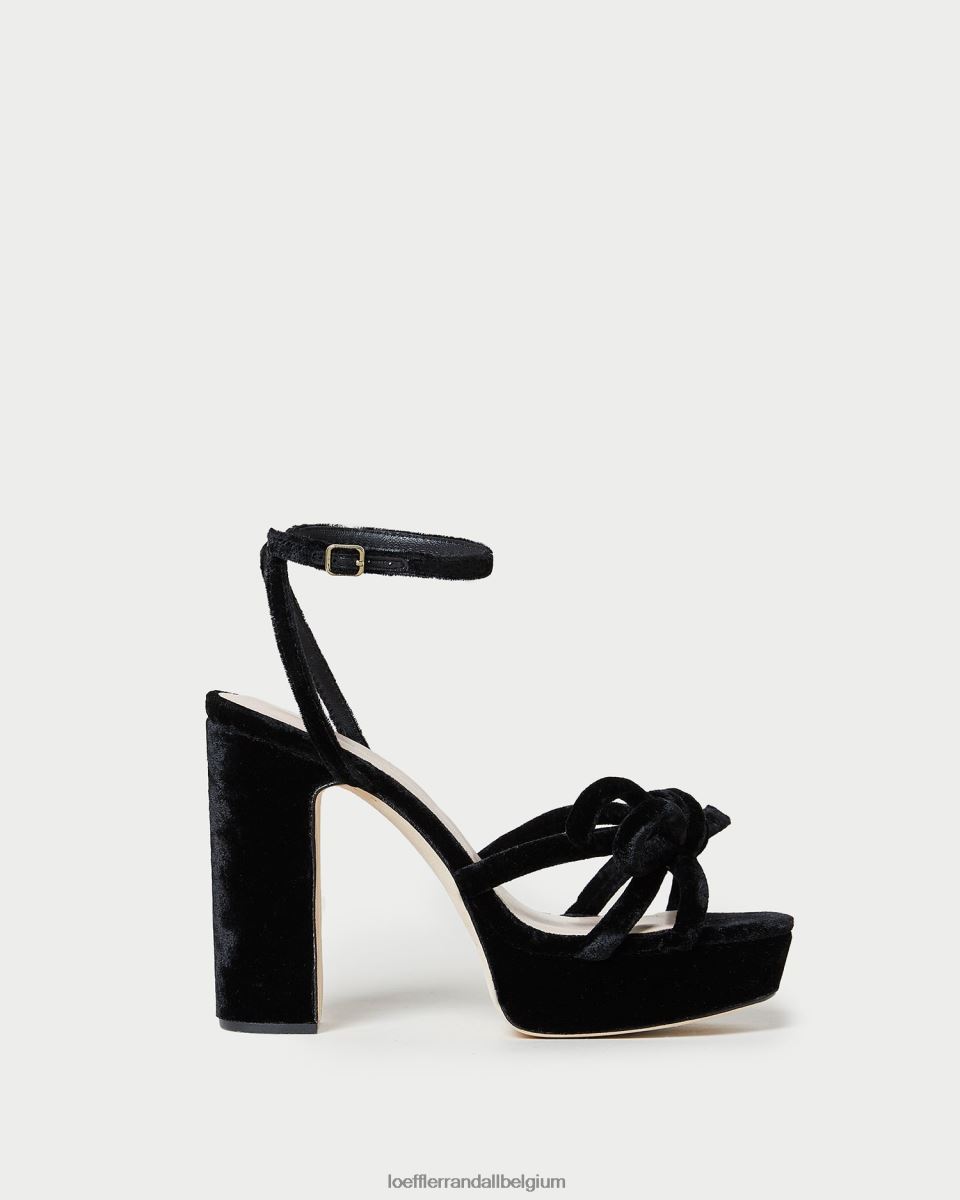 chaussures Loeffler Randall talon à plateforme Melany noir femmes 04V42L55