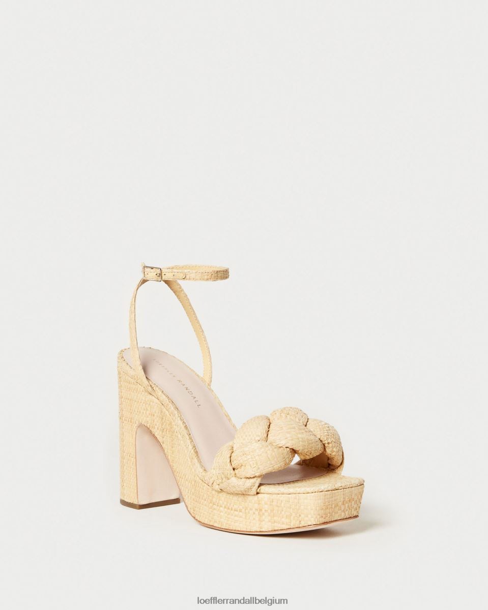 chaussures Loeffler Randall talon plateforme fae naturel femmes 04V42L21