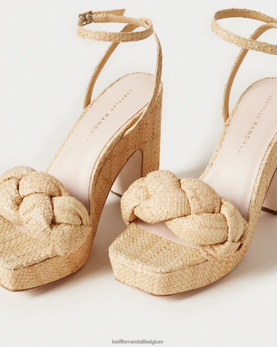 chaussures Loeffler Randall talon plateforme fae naturel femmes 04V42L21