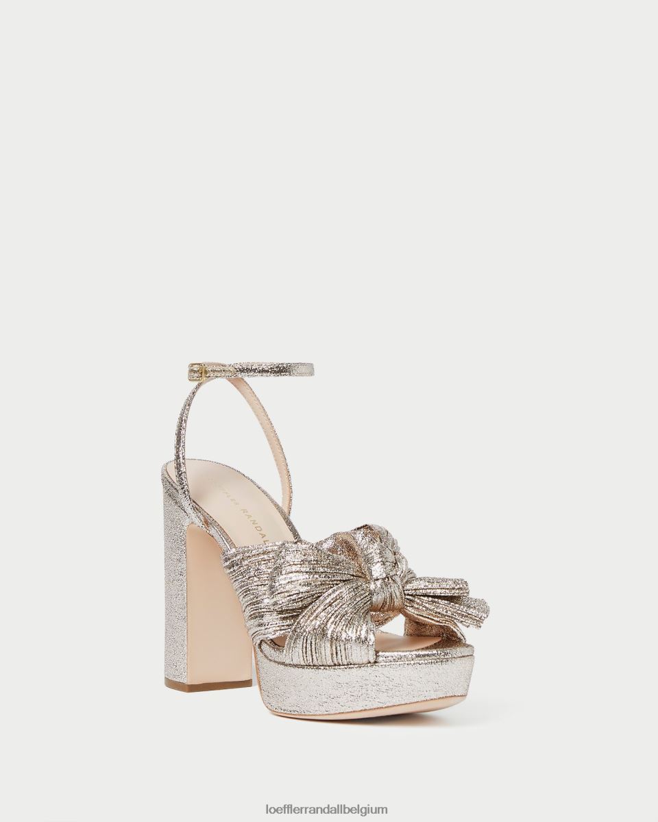 chaussures Loeffler Randall talon à plateforme natalia Champagne femmes 04V42L68