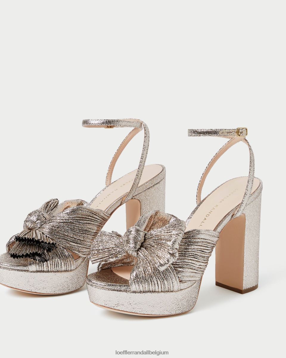 chaussures Loeffler Randall talon à plateforme natalia Champagne femmes 04V42L68