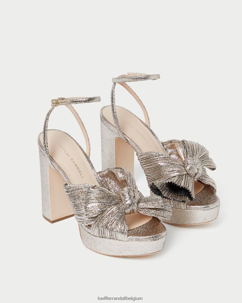 chaussures Loeffler Randall talon à plateforme natalia Champagne femmes 04V42L68